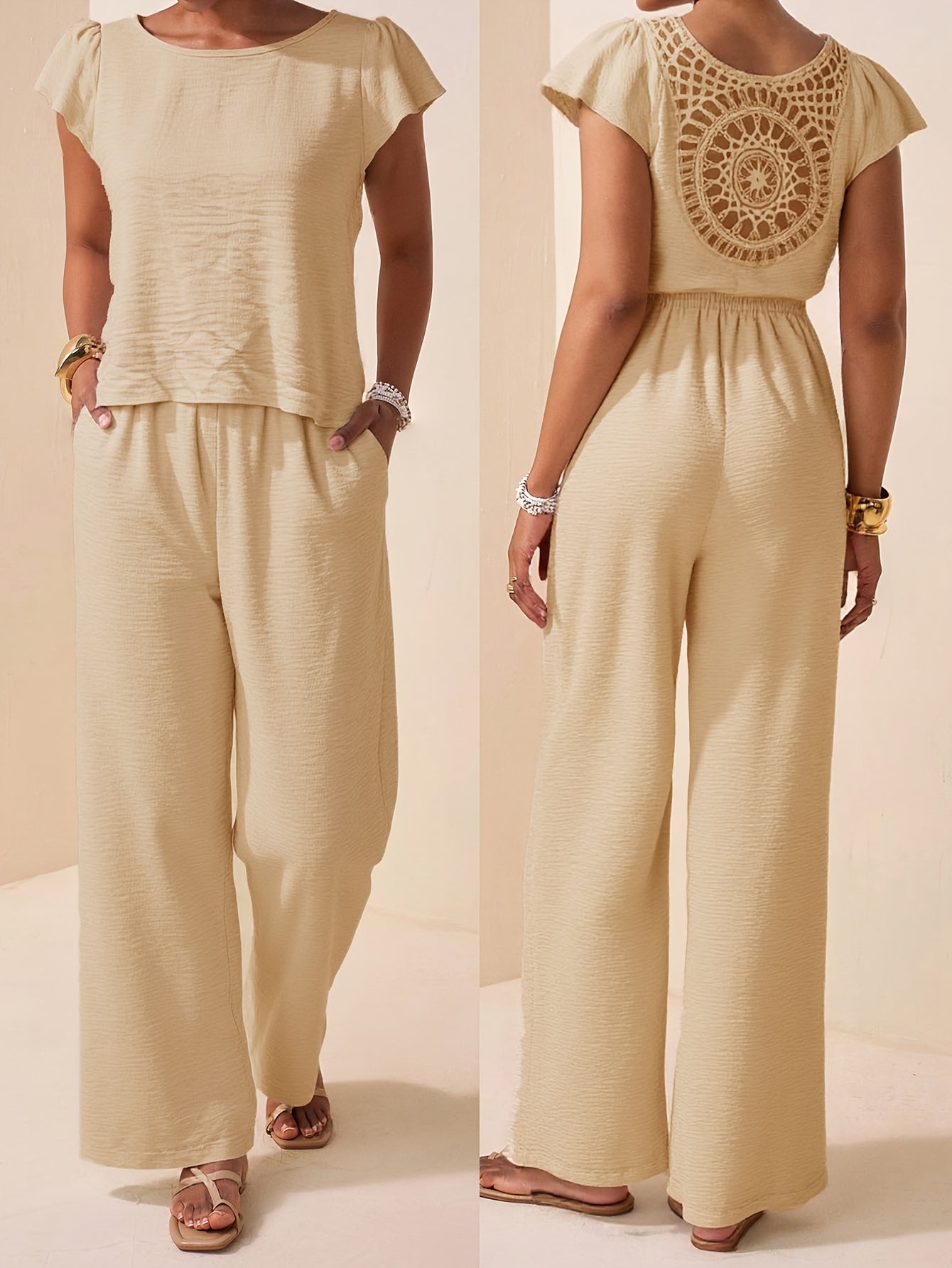 Bohemian Embroidered Back Fly Set