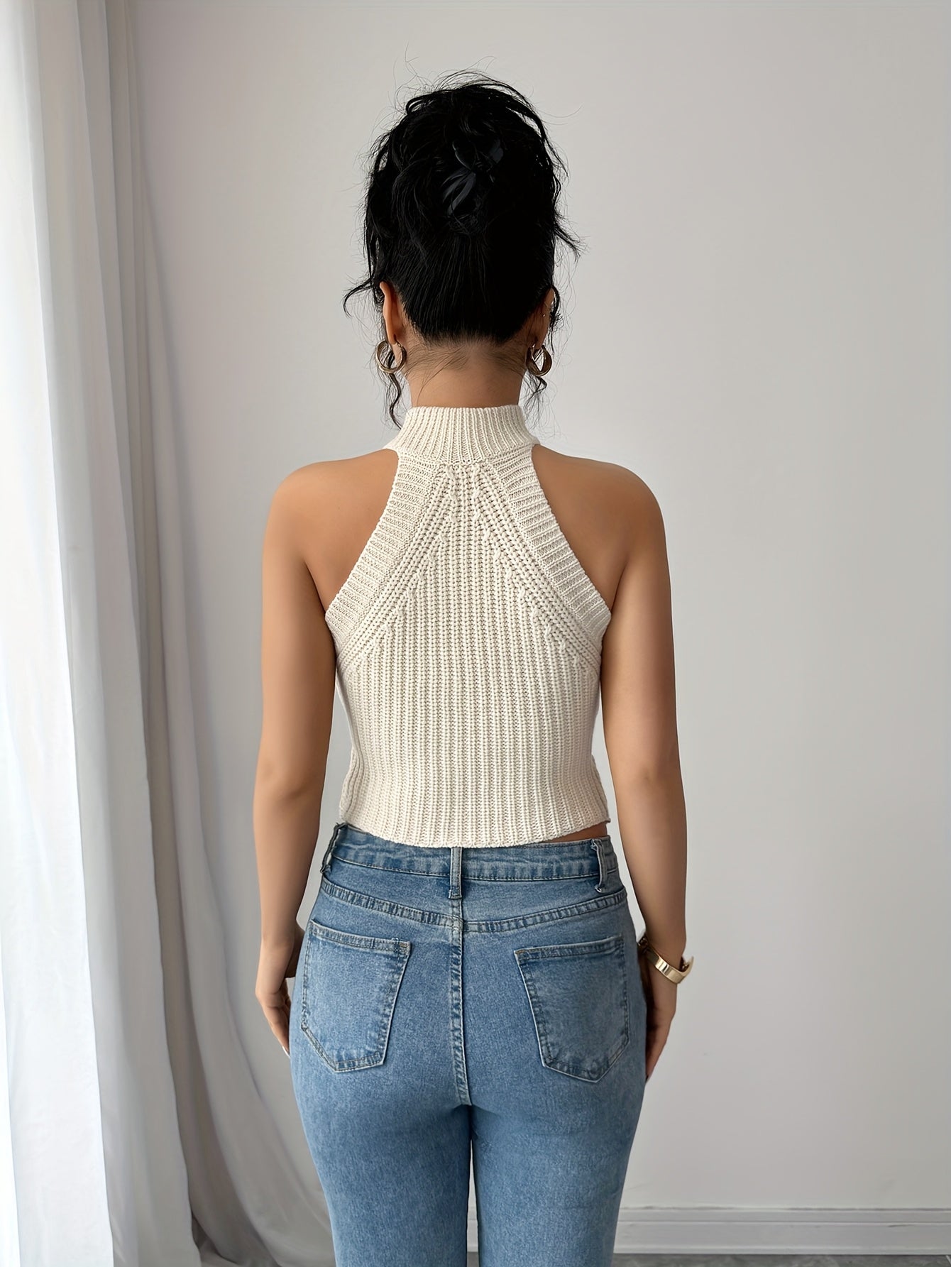 Elegant Halter Neck Crochet ToP