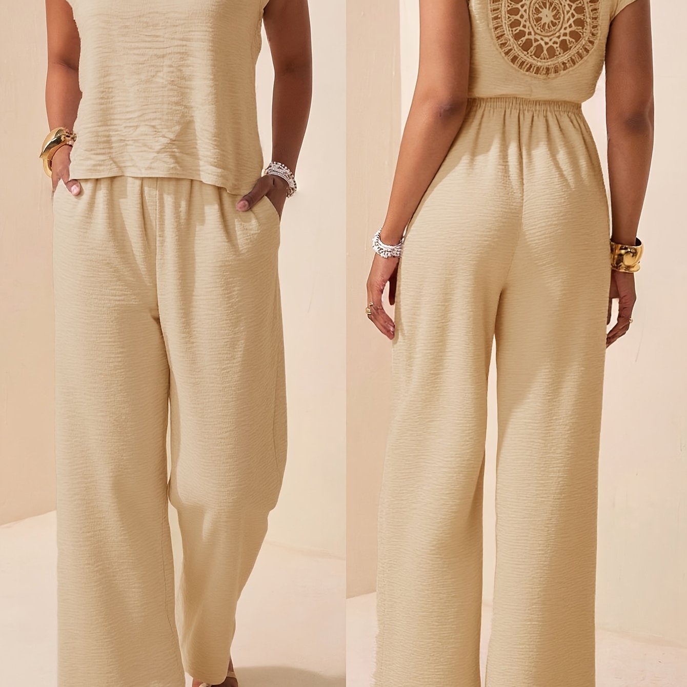 Bohemian Embroidered Back Fly Set