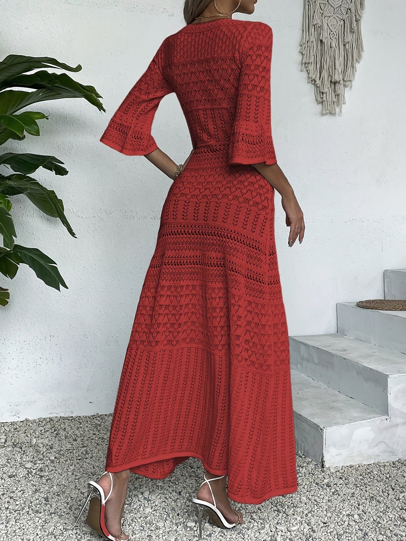 Elegant Red Maxi Dress