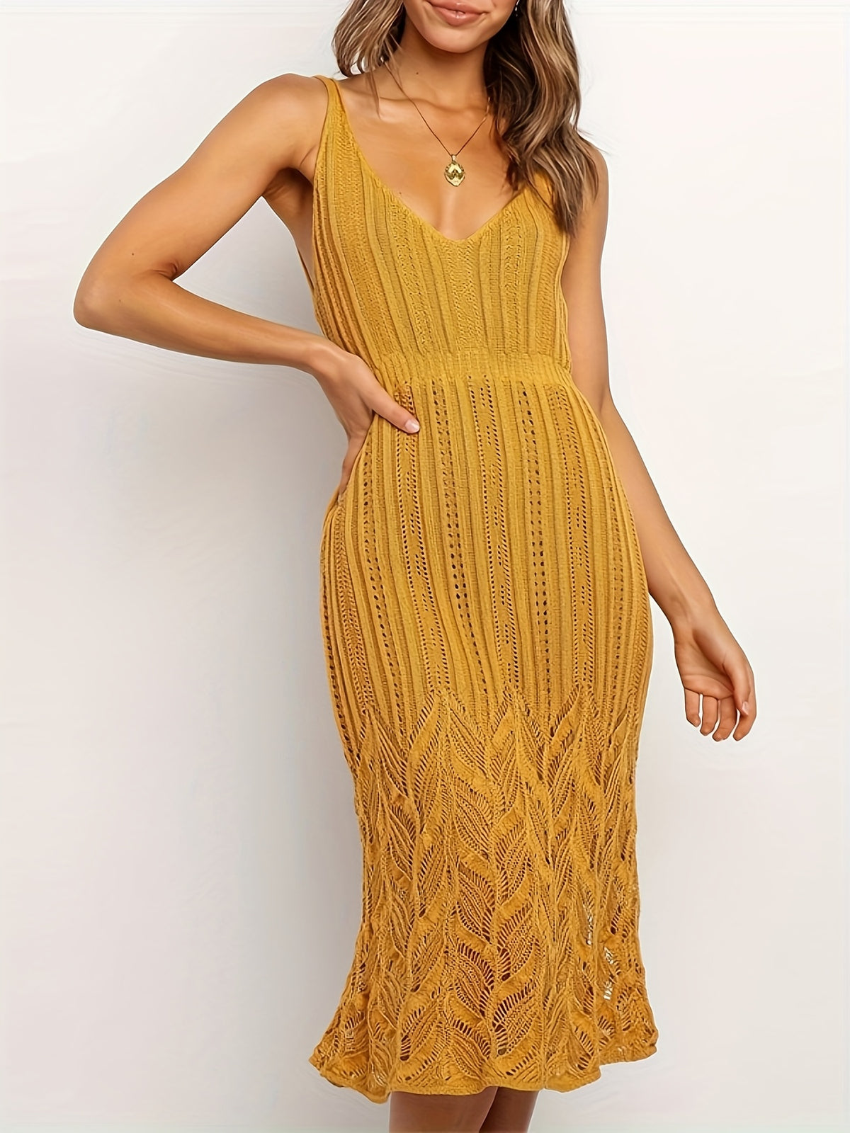 Graceful Olive Green Dress