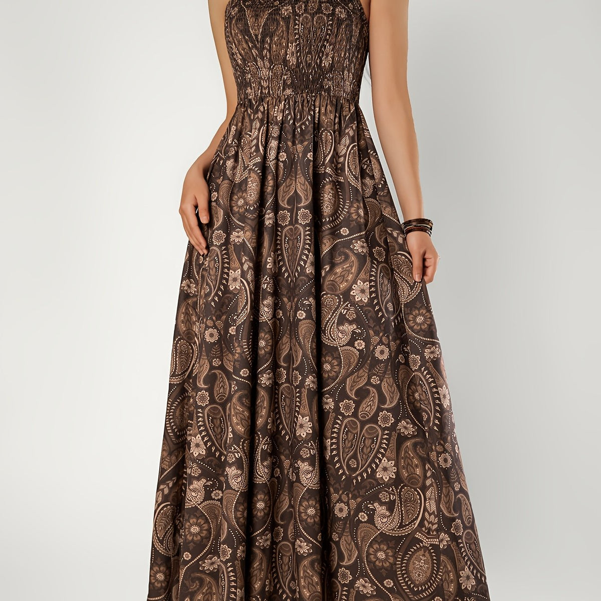 Elegant Floral Print Maxi Dress