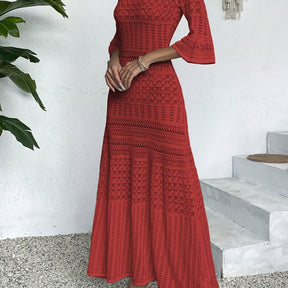 Elegant Red Maxi Dress