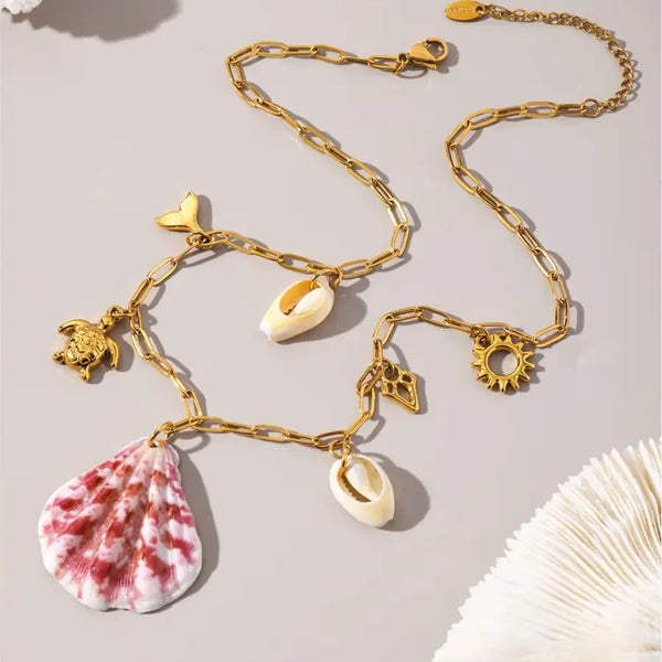 18k Gold Plated Seashell Necklaces