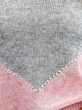 Casual V-Neck Color Block Sweater