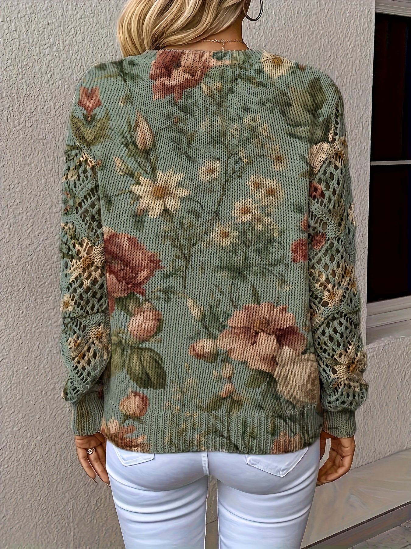 Bohemian Floral Lace V-Neck Top
