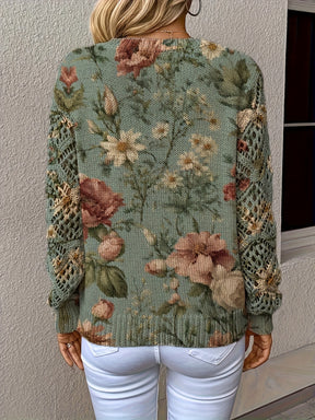 Bohemian Floral Lace V-Neck Top