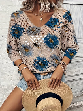 Bohemian Floral Crochet Beach Top