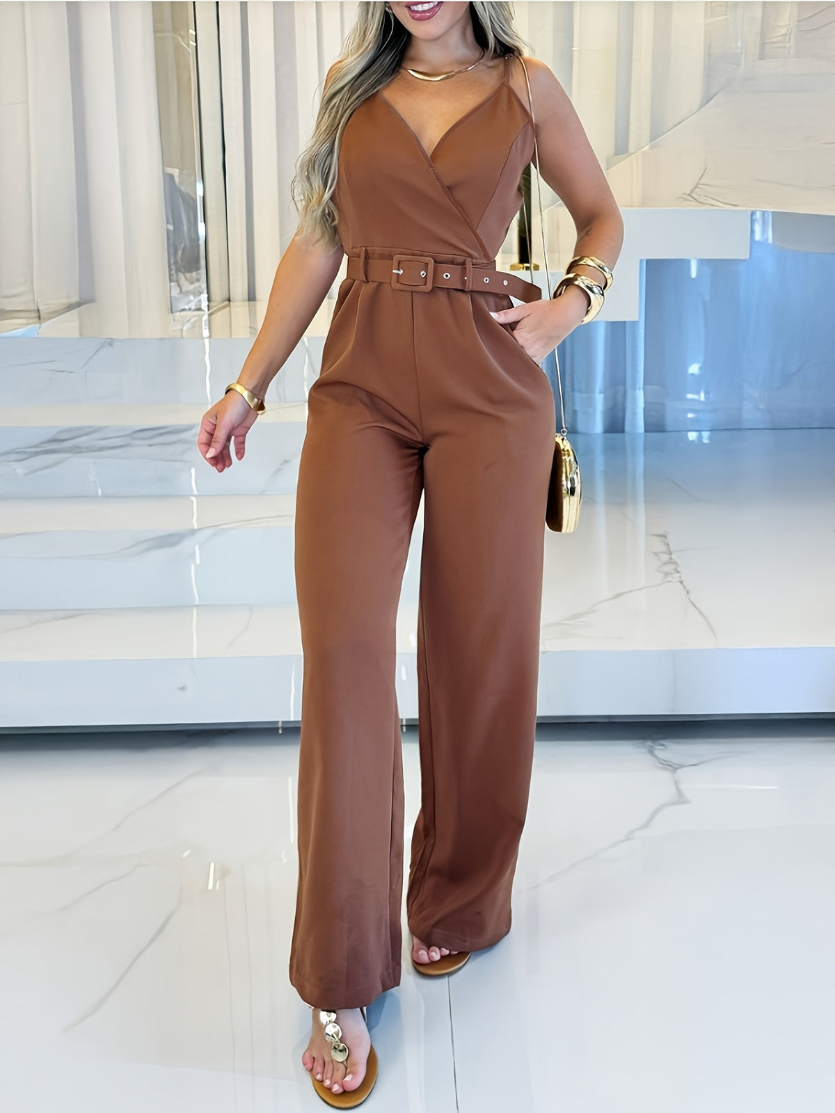 Elegant V-Neck Jumpsuit