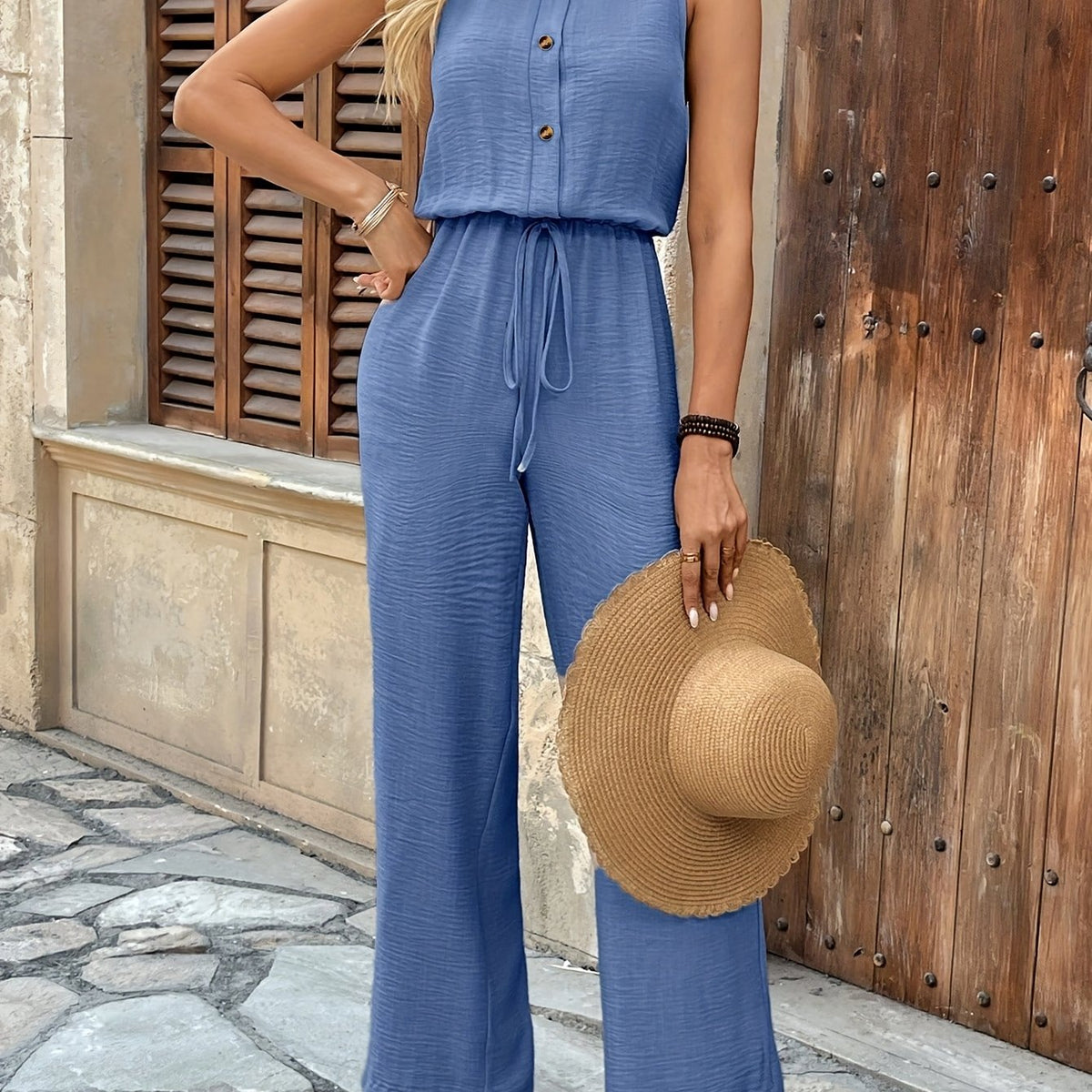 Casual Summer Jumpsuit with Lace