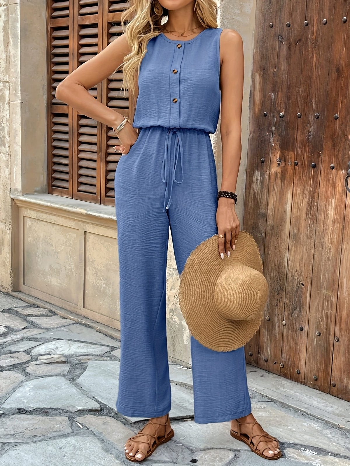 Casual Summer Jumpsuit with Lace