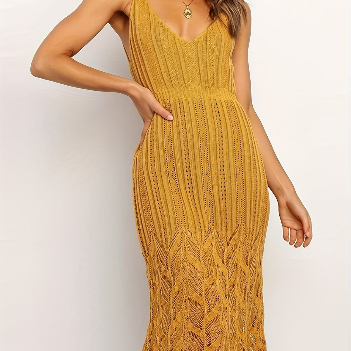 Graceful Olive Green Dress