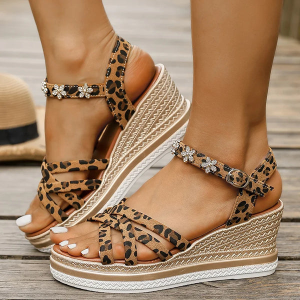 Leopard Chic Platform Sandals