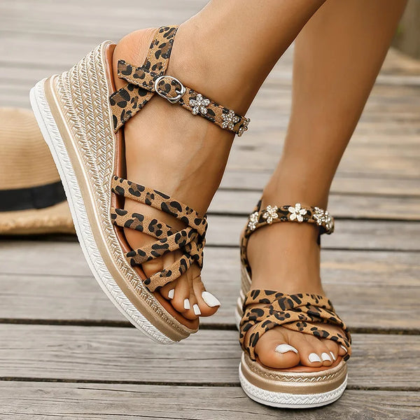 Leopard Chic Platform Sandals