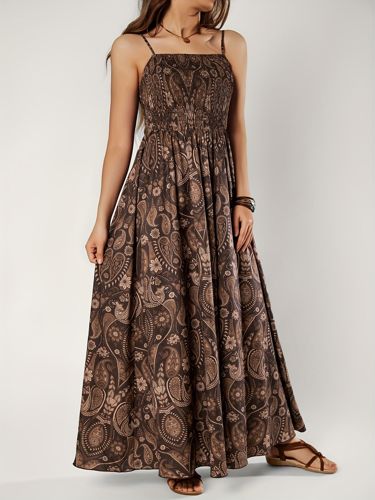 Elegant Floral Print Maxi Dress