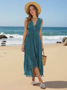 Elegant V-Neck Lace Dress