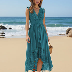 Elegant V-Neck Lace Dress
