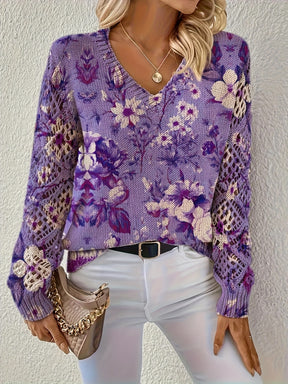 Bohemian Floral Lace V-Neck Top
